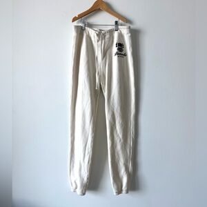 Abercrombie & Fitch Soft Collection Cream Crest Logo Sweatpants Women’s Small